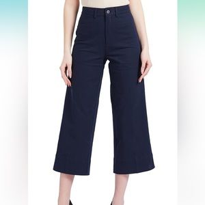 Taloyone Women Dress Wide Leg Slacks Chino Trouser Casual Washed Elastic Pant Na